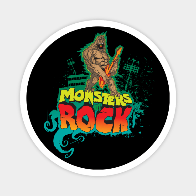 Monsters of Rock Magnet by Shannon Potratz